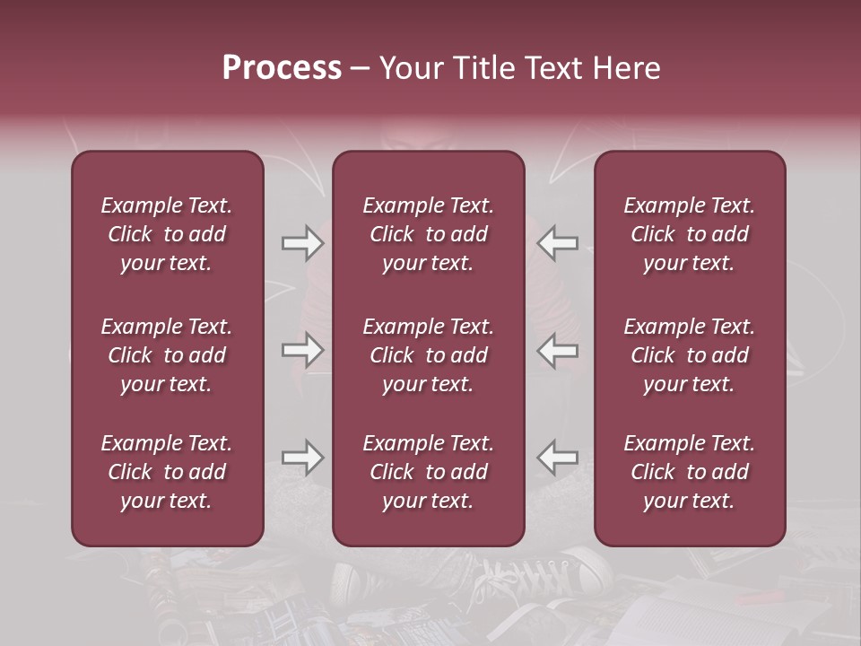A Woman Sitting In Front Of A Blackboard With A Laptop PowerPoint Template