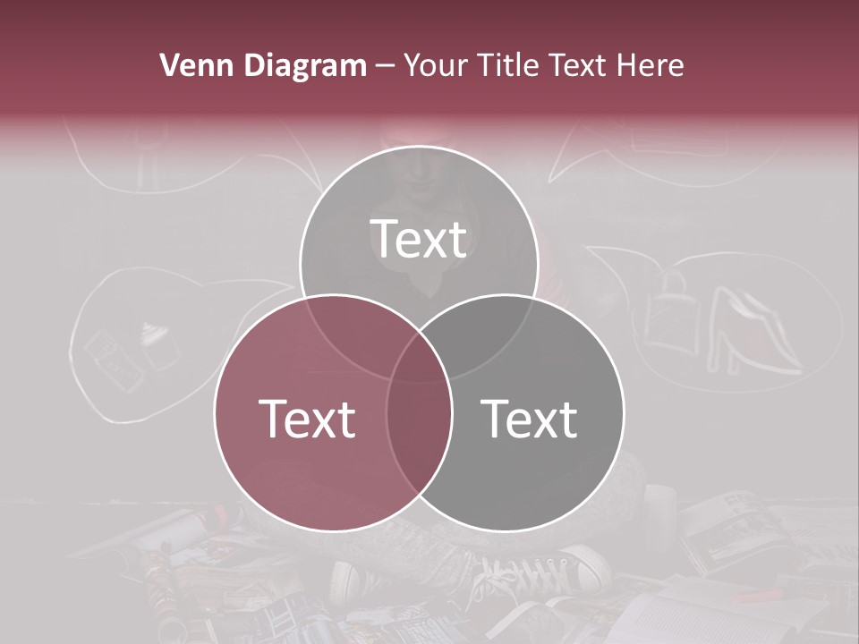 A Woman Sitting In Front Of A Blackboard With A Laptop PowerPoint Template