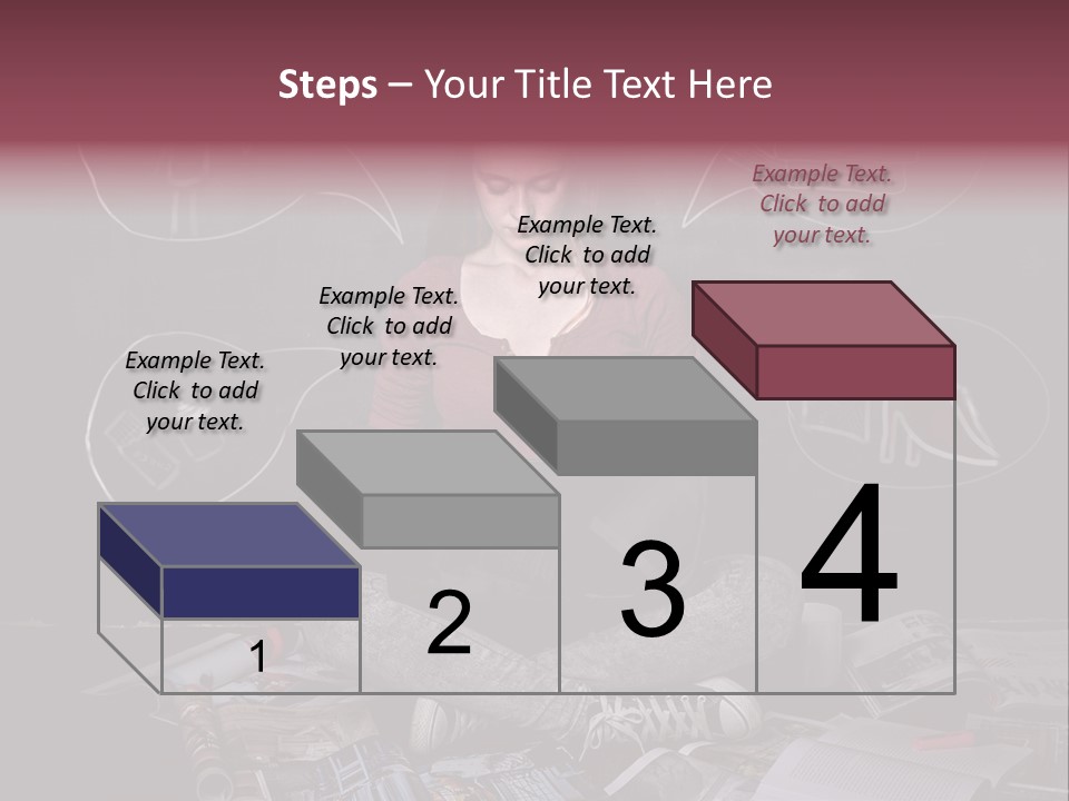 A Woman Sitting In Front Of A Blackboard With A Laptop PowerPoint Template