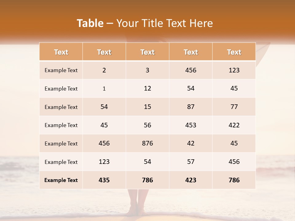 A Woman In A Bikini Holding A Surfboard On The Beach PowerPoint Template