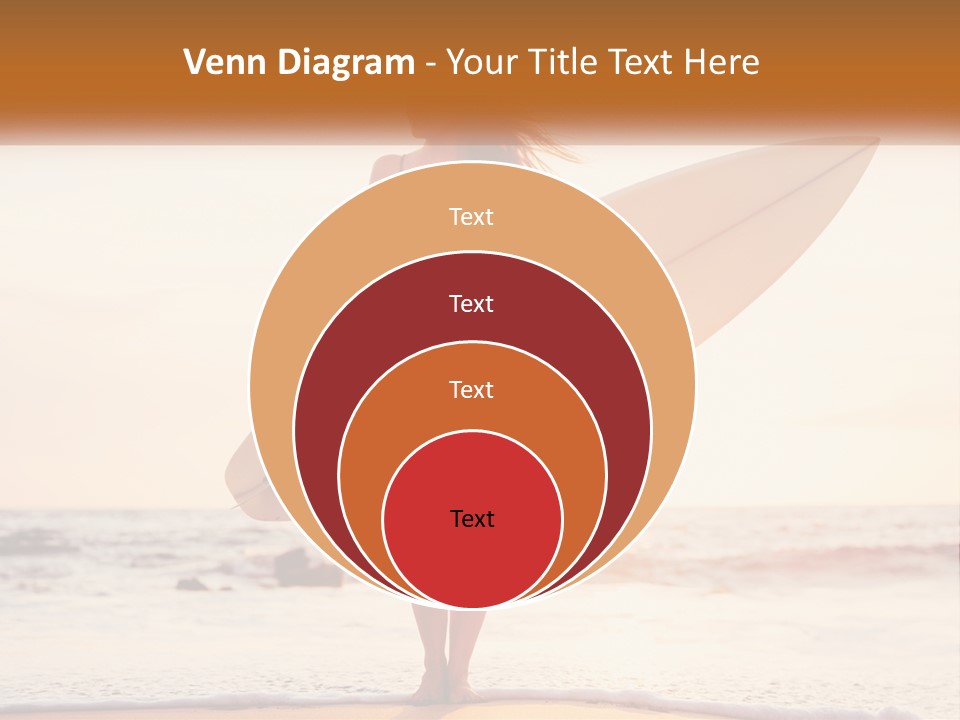 A Woman In A Bikini Holding A Surfboard On The Beach PowerPoint Template