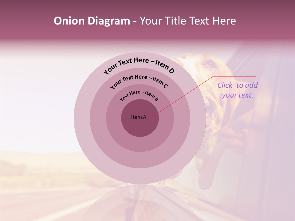 A Dog Sticking Its Head Out Of A Car Window PowerPoint Template