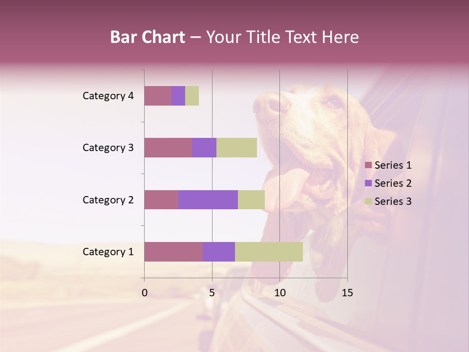 A Dog Sticking Its Head Out Of A Car Window PowerPoint Template