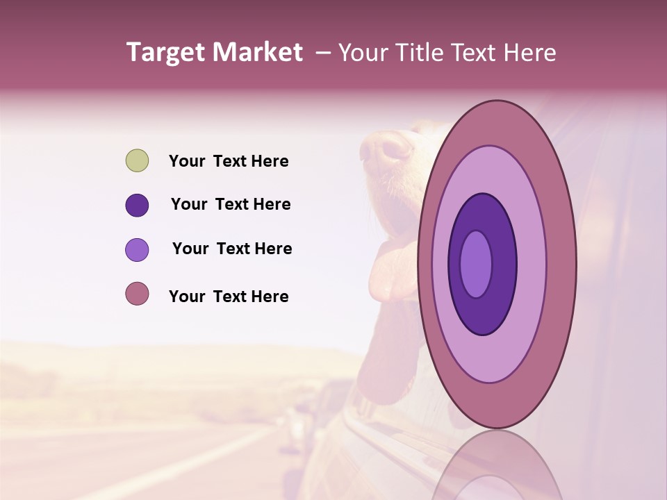 A Dog Sticking Its Head Out Of A Car Window PowerPoint Template