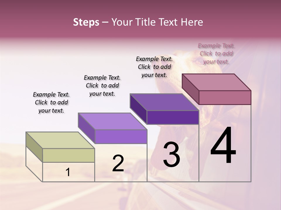 A Dog Sticking Its Head Out Of A Car Window PowerPoint Template
