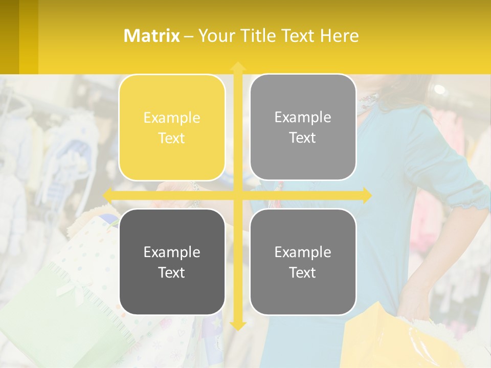 A Woman Holding Shopping Bags In A Store PowerPoint Template