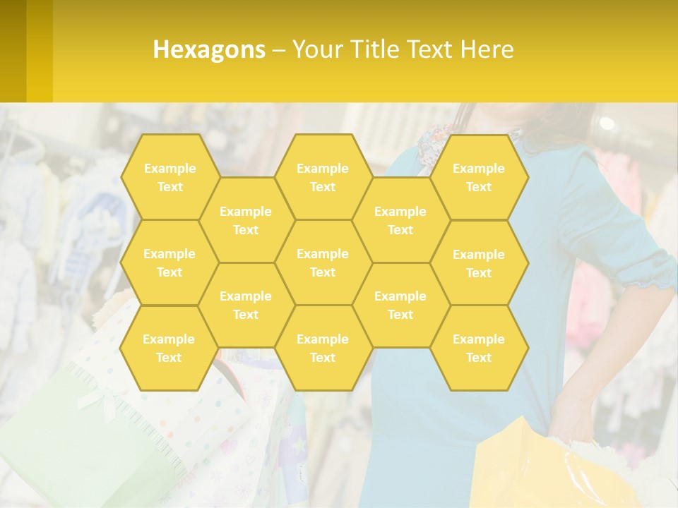 A Woman Holding Shopping Bags In A Store PowerPoint Template