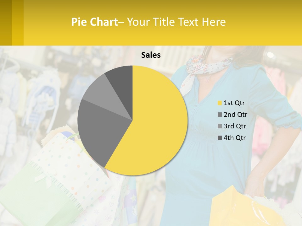 A Woman Holding Shopping Bags In A Store PowerPoint Template