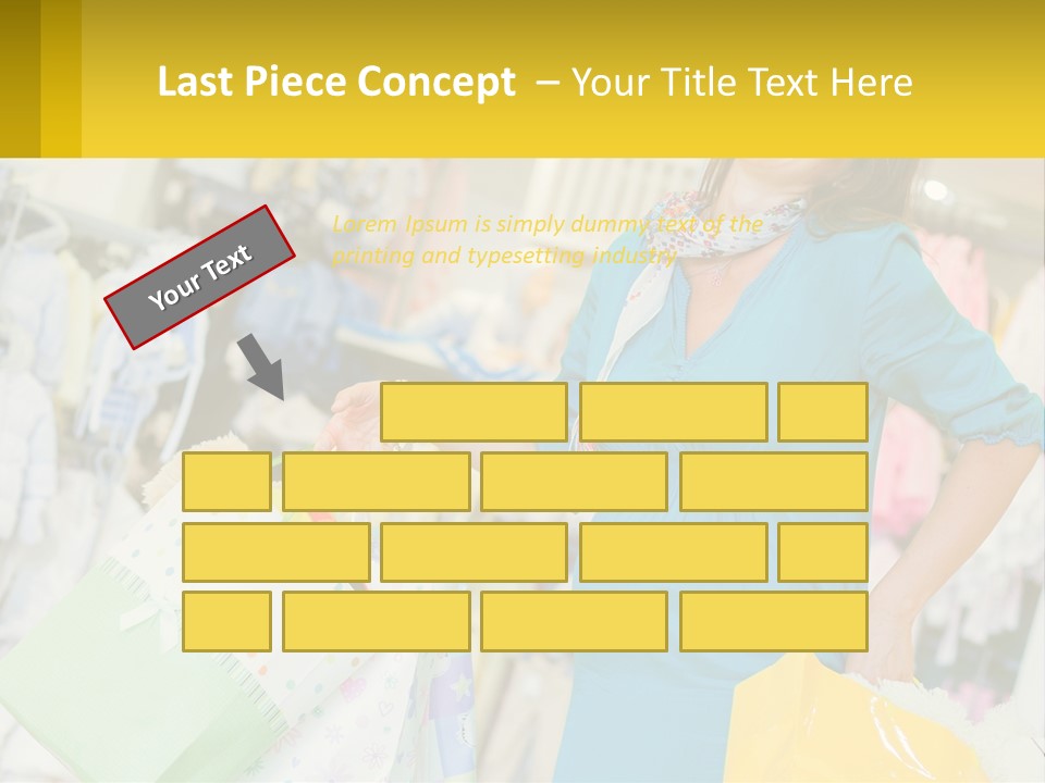 A Woman Holding Shopping Bags In A Store PowerPoint Template