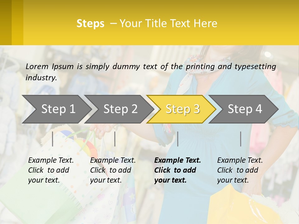 A Woman Holding Shopping Bags In A Store PowerPoint Template