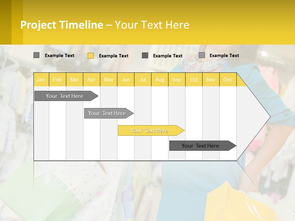 A Woman Holding Shopping Bags In A Store PowerPoint Template