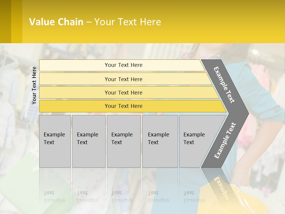 A Woman Holding Shopping Bags In A Store PowerPoint Template