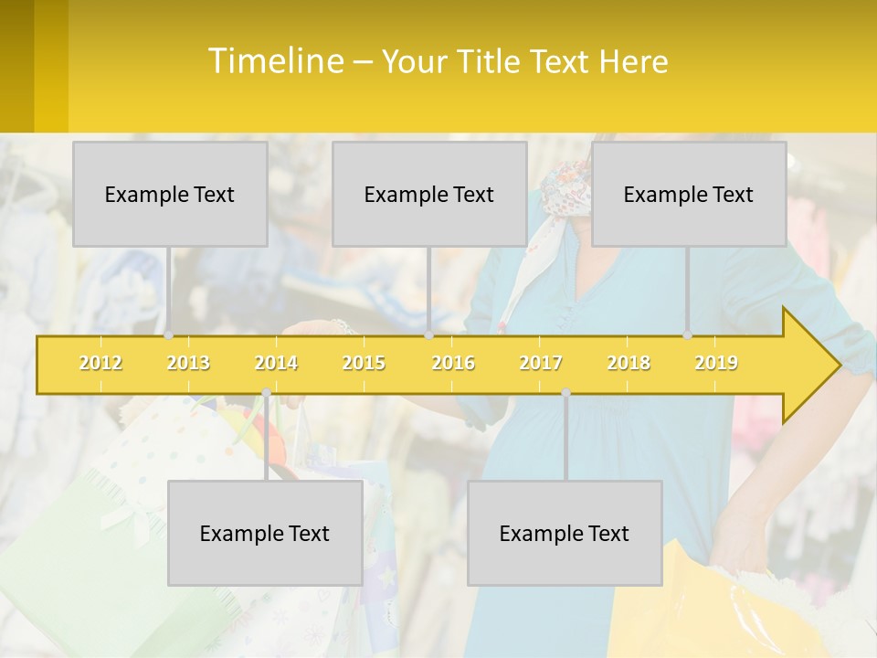 A Woman Holding Shopping Bags In A Store PowerPoint Template