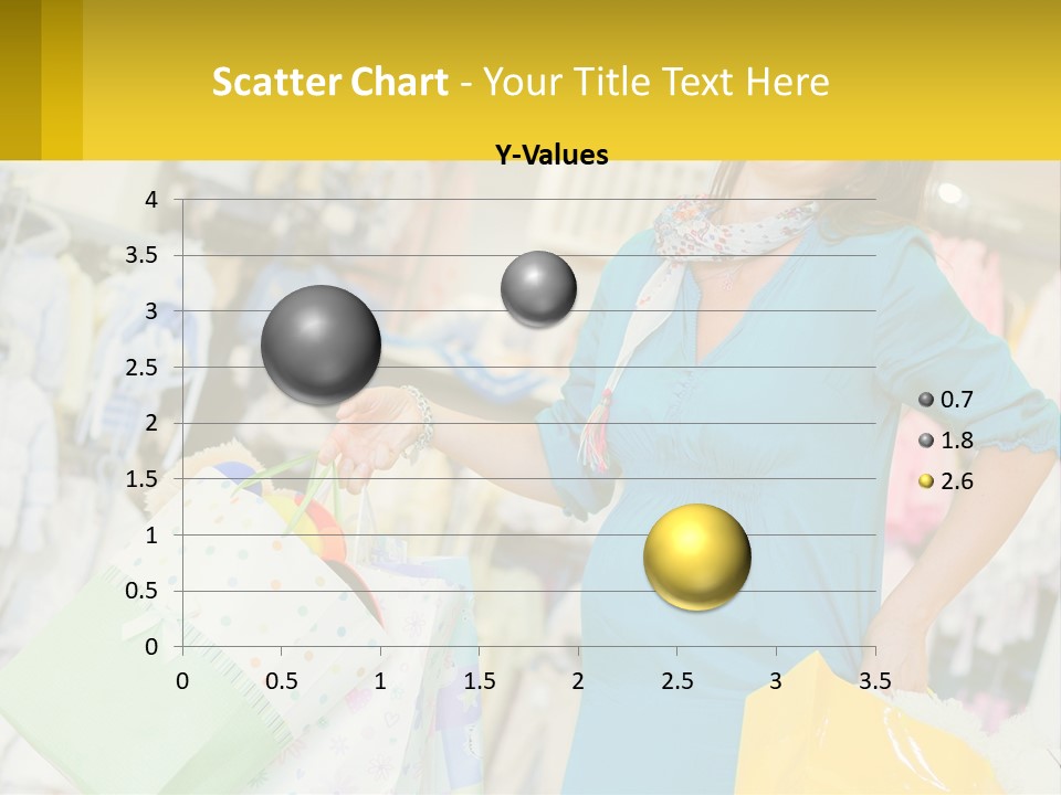 A Woman Holding Shopping Bags In A Store PowerPoint Template