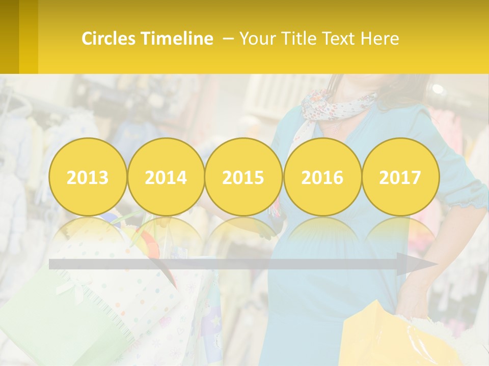 A Woman Holding Shopping Bags In A Store PowerPoint Template