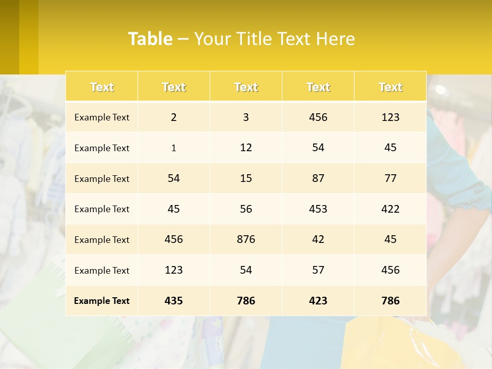 A Woman Holding Shopping Bags In A Store PowerPoint Template