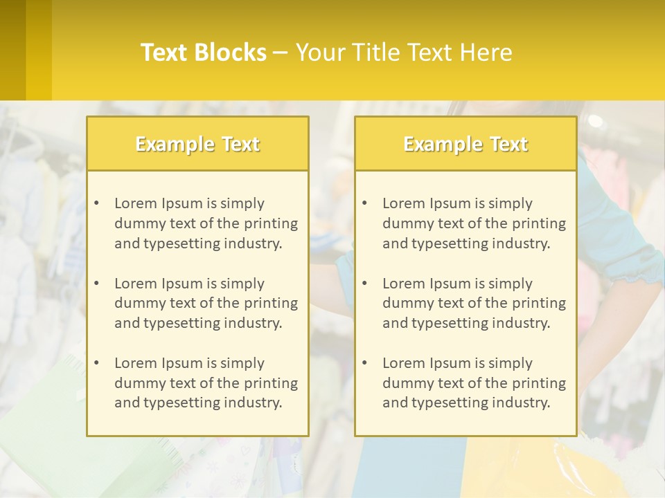 A Woman Holding Shopping Bags In A Store PowerPoint Template