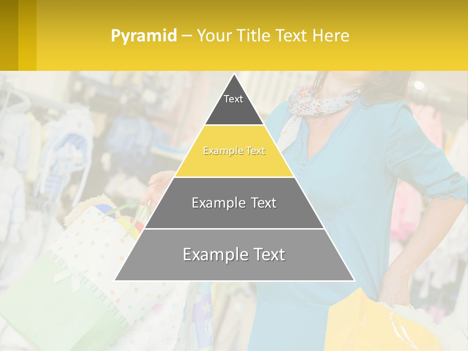 A Woman Holding Shopping Bags In A Store PowerPoint Template