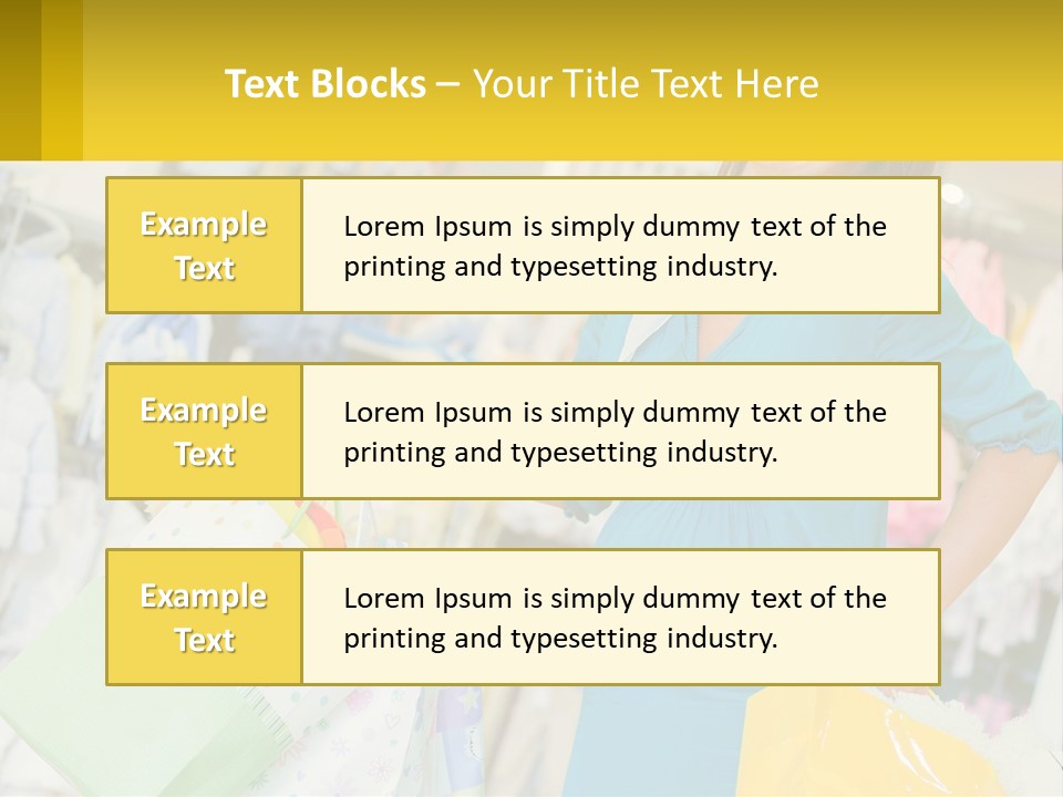 A Woman Holding Shopping Bags In A Store PowerPoint Template