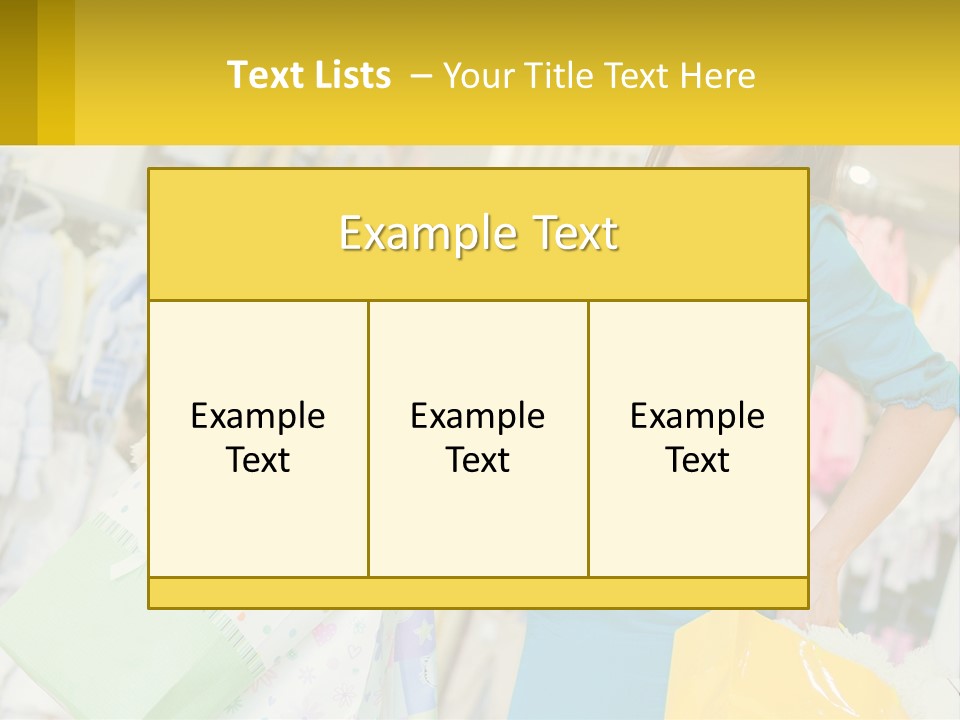 A Woman Holding Shopping Bags In A Store PowerPoint Template