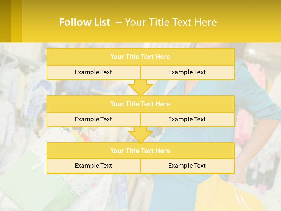 A Woman Holding Shopping Bags In A Store PowerPoint Template