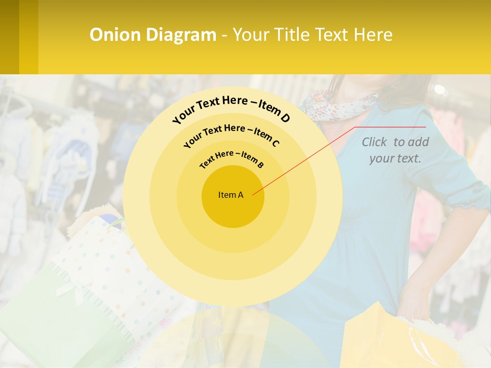 A Woman Holding Shopping Bags In A Store PowerPoint Template