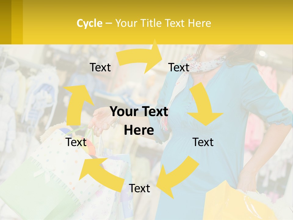 A Woman Holding Shopping Bags In A Store PowerPoint Template