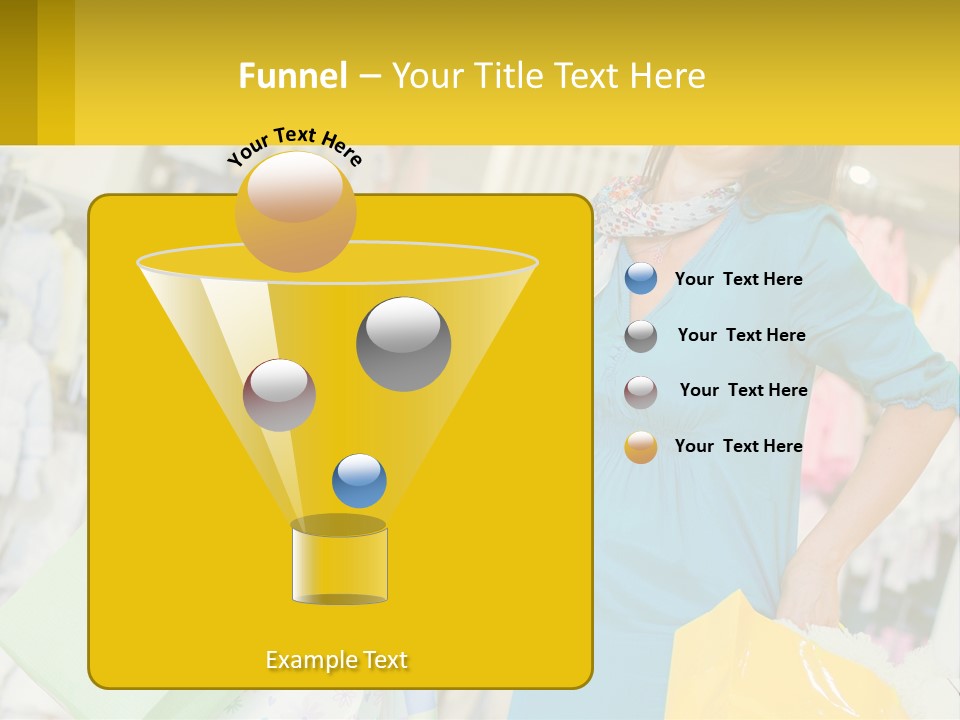 A Woman Holding Shopping Bags In A Store PowerPoint Template