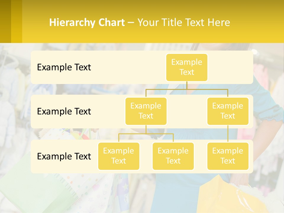 A Woman Holding Shopping Bags In A Store PowerPoint Template