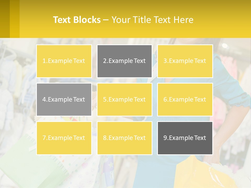 A Woman Holding Shopping Bags In A Store PowerPoint Template