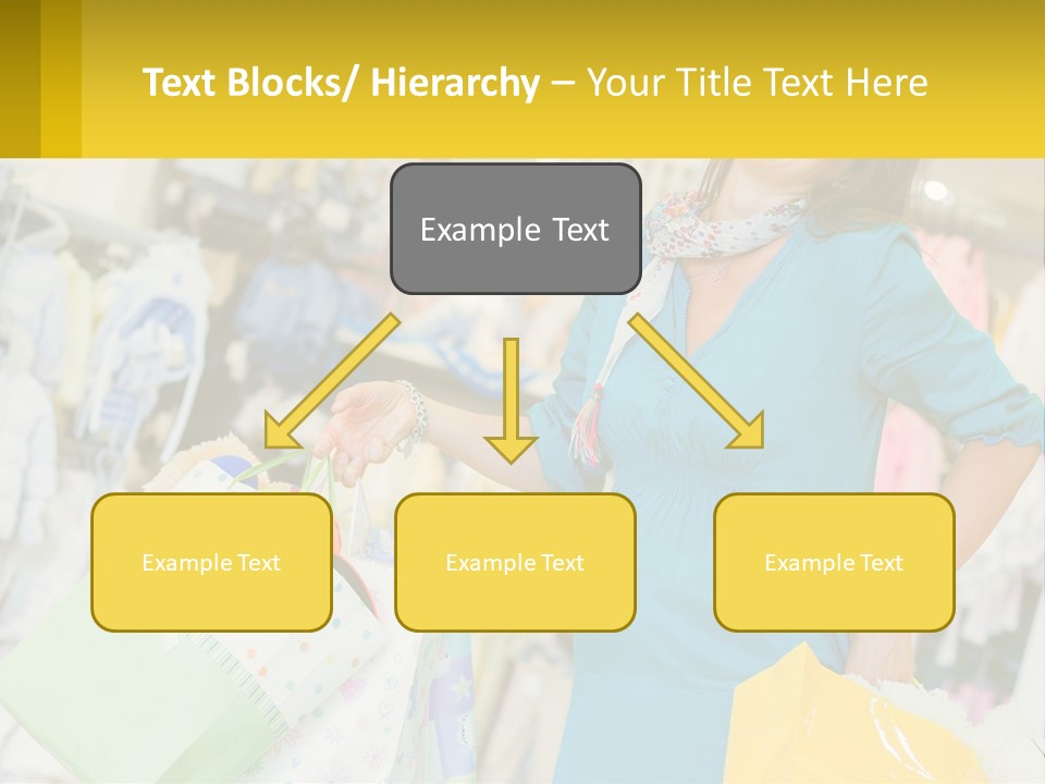 A Woman Holding Shopping Bags In A Store PowerPoint Template