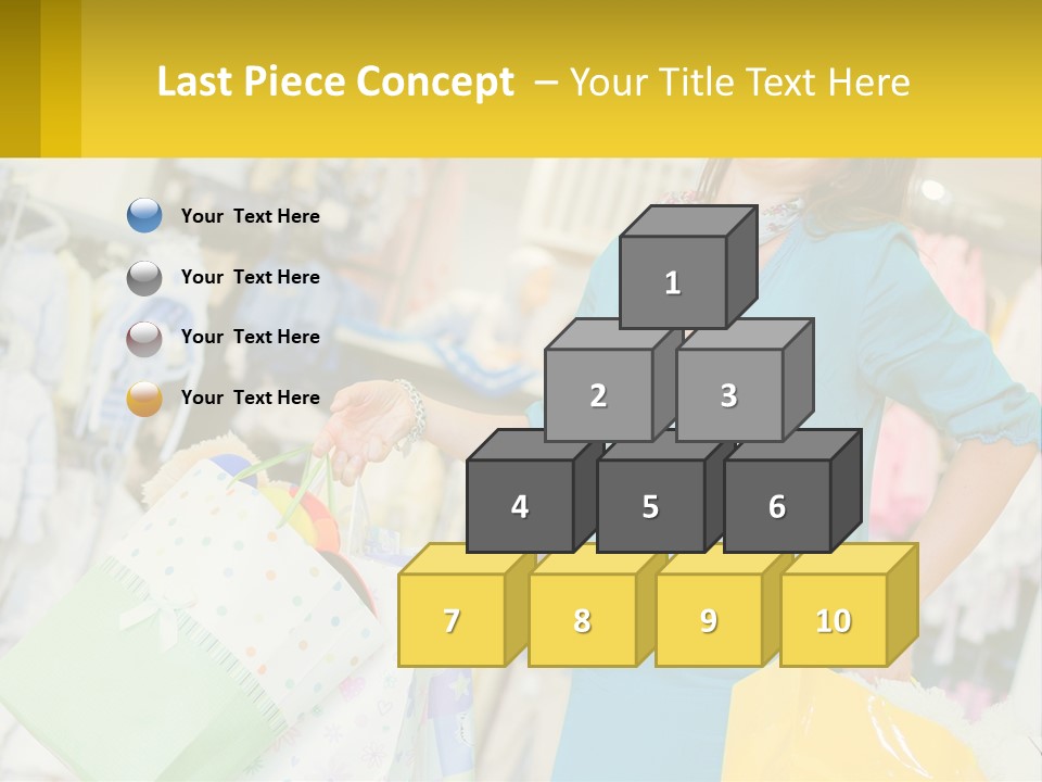 A Woman Holding Shopping Bags In A Store PowerPoint Template