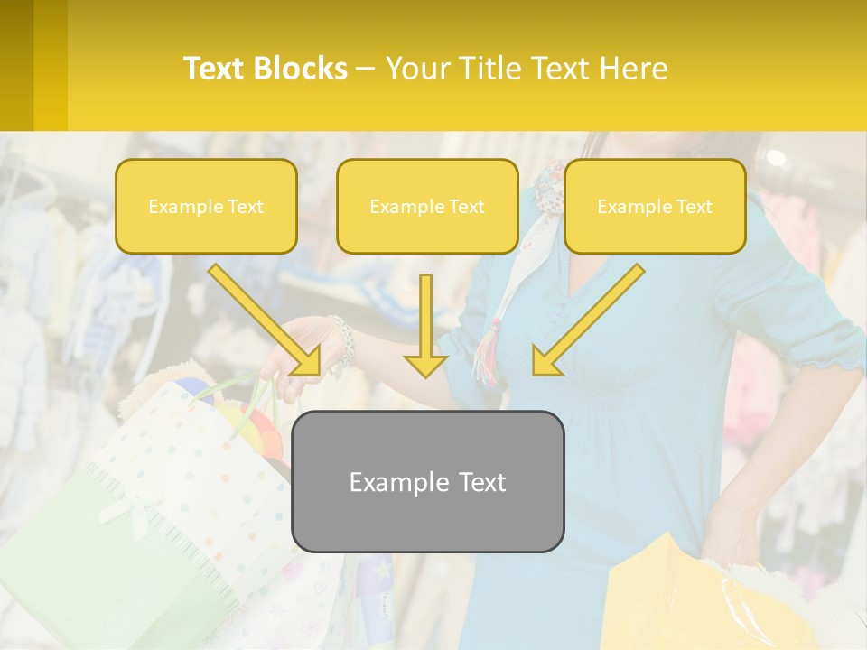 A Woman Holding Shopping Bags In A Store PowerPoint Template