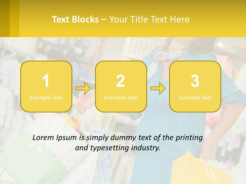 A Woman Holding Shopping Bags In A Store PowerPoint Template