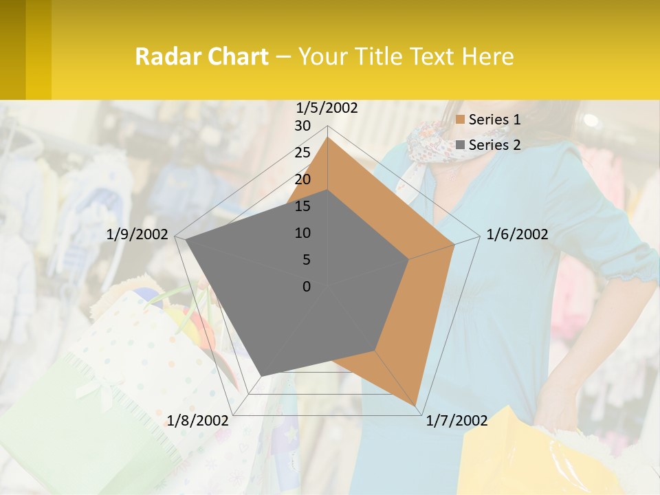 A Woman Holding Shopping Bags In A Store PowerPoint Template