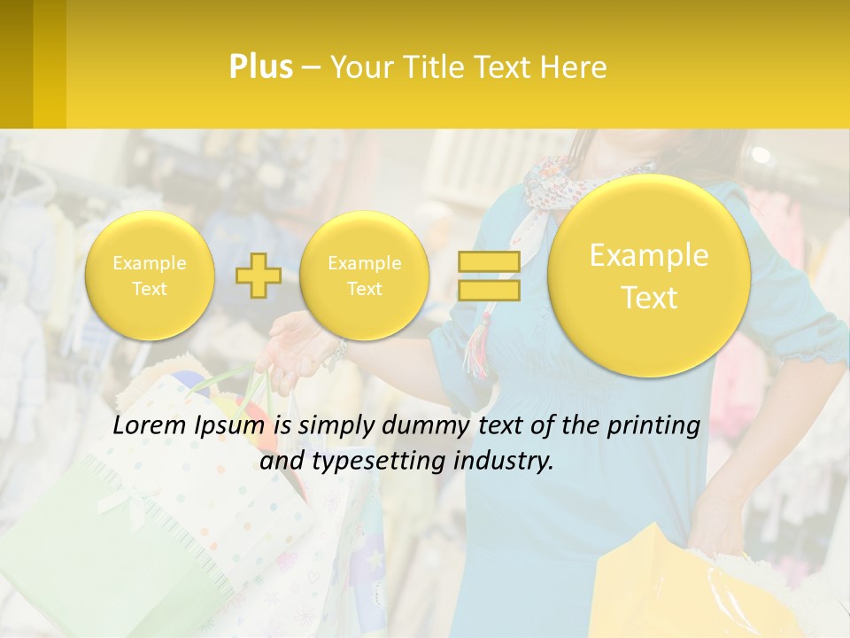 A Woman Holding Shopping Bags In A Store PowerPoint Template