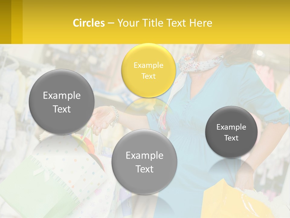 A Woman Holding Shopping Bags In A Store PowerPoint Template