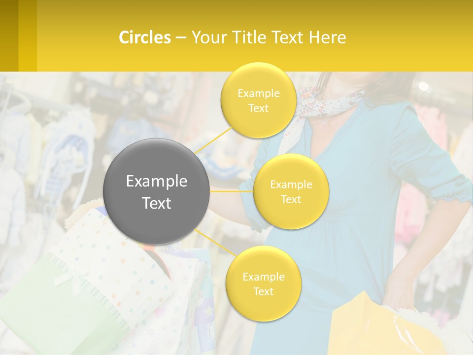 A Woman Holding Shopping Bags In A Store PowerPoint Template