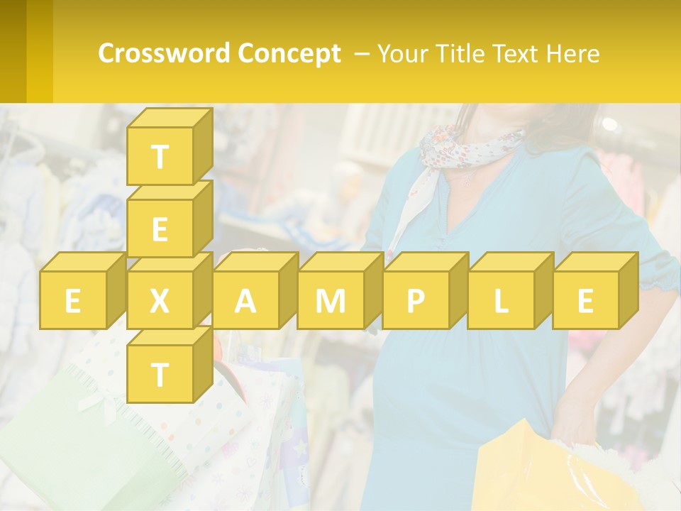 A Woman Holding Shopping Bags In A Store PowerPoint Template