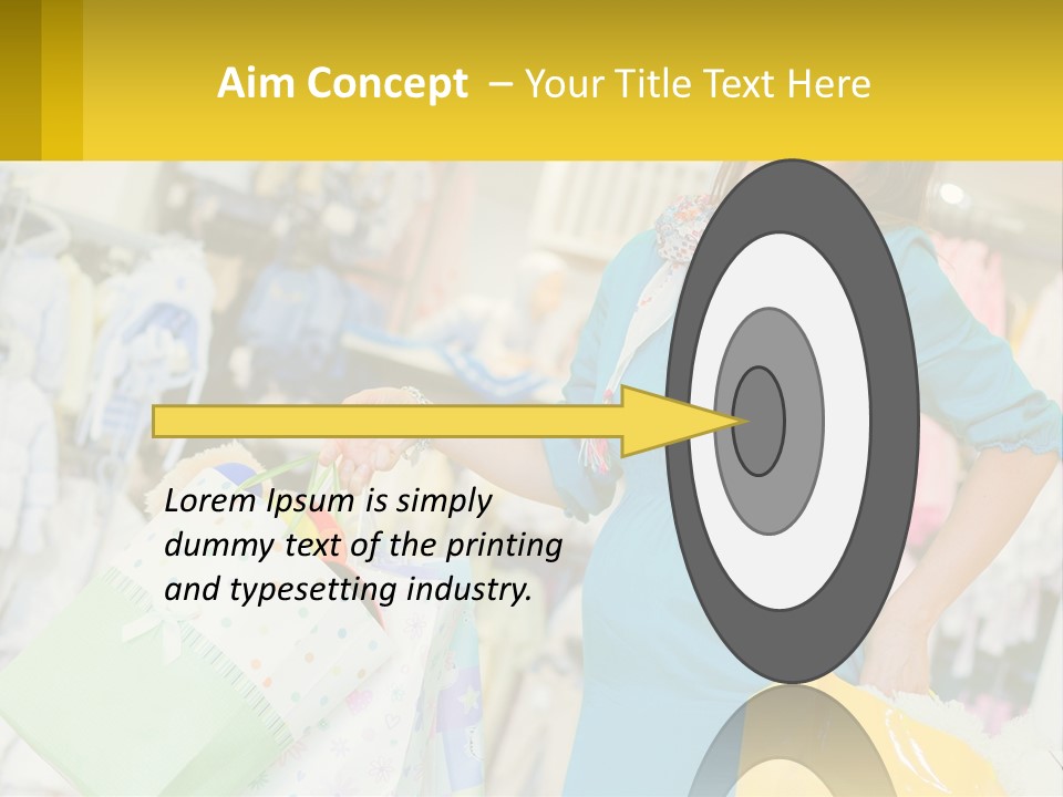 A Woman Holding Shopping Bags In A Store PowerPoint Template