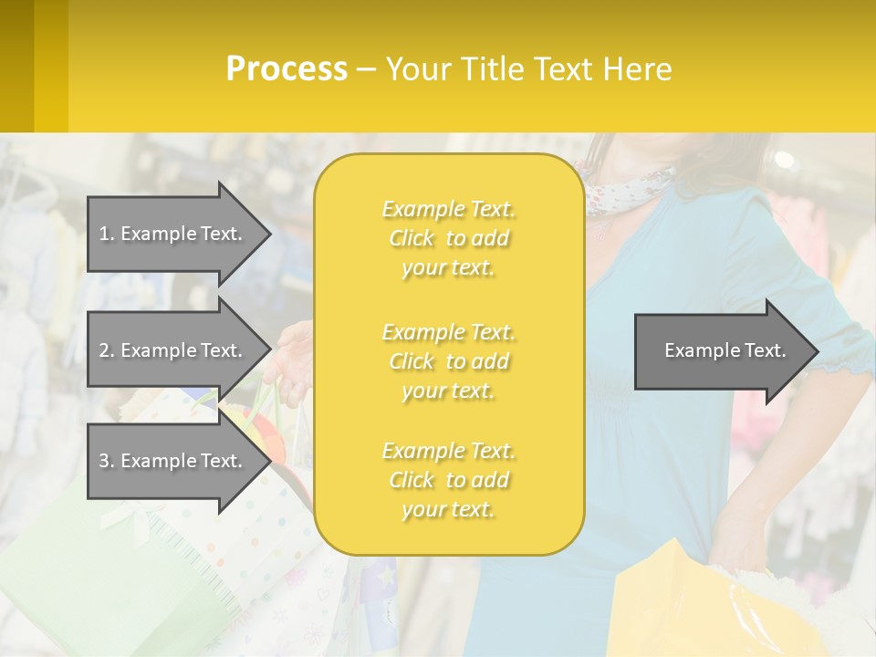 A Woman Holding Shopping Bags In A Store PowerPoint Template