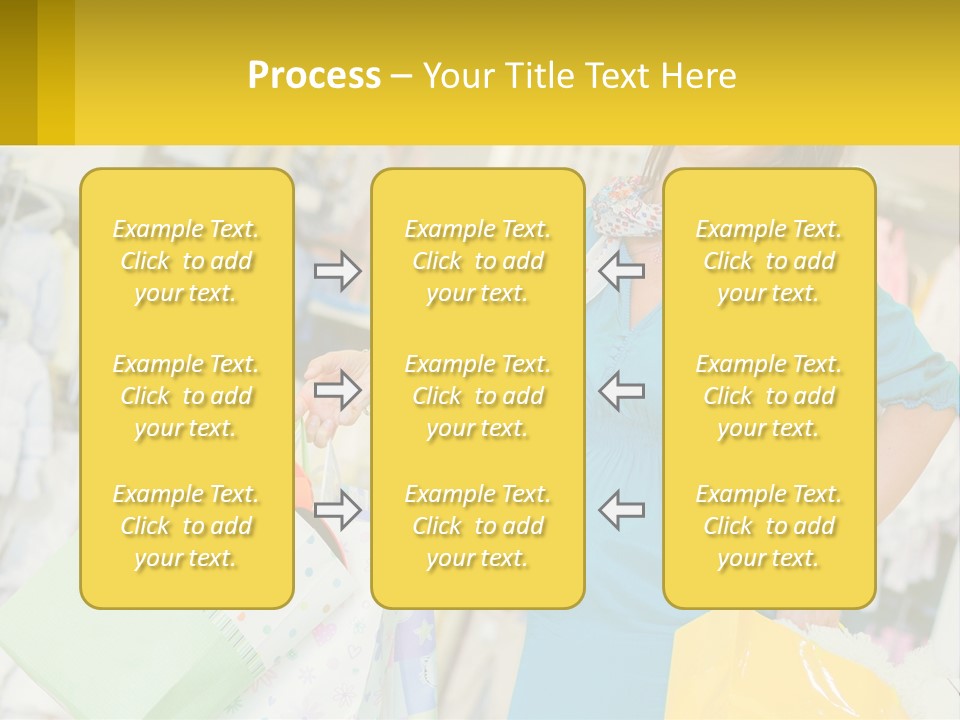 A Woman Holding Shopping Bags In A Store PowerPoint Template