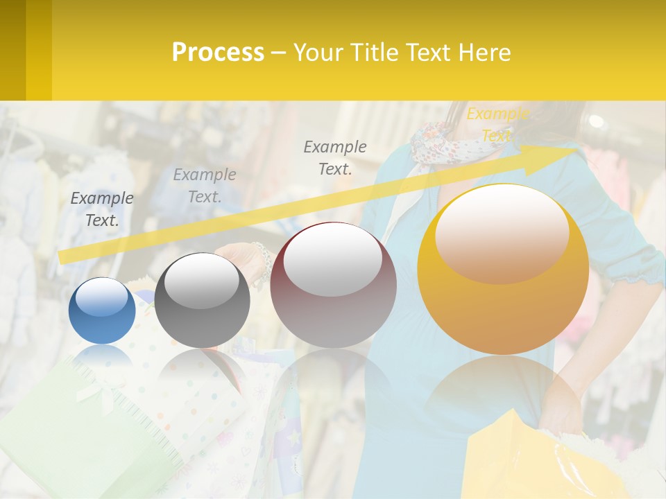 A Woman Holding Shopping Bags In A Store PowerPoint Template