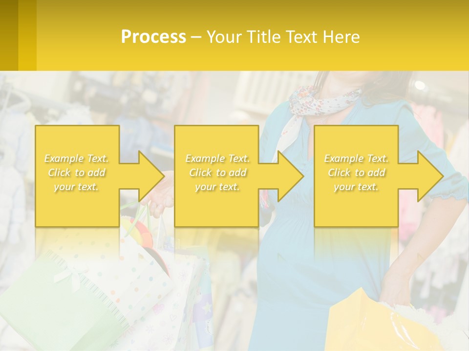 A Woman Holding Shopping Bags In A Store PowerPoint Template