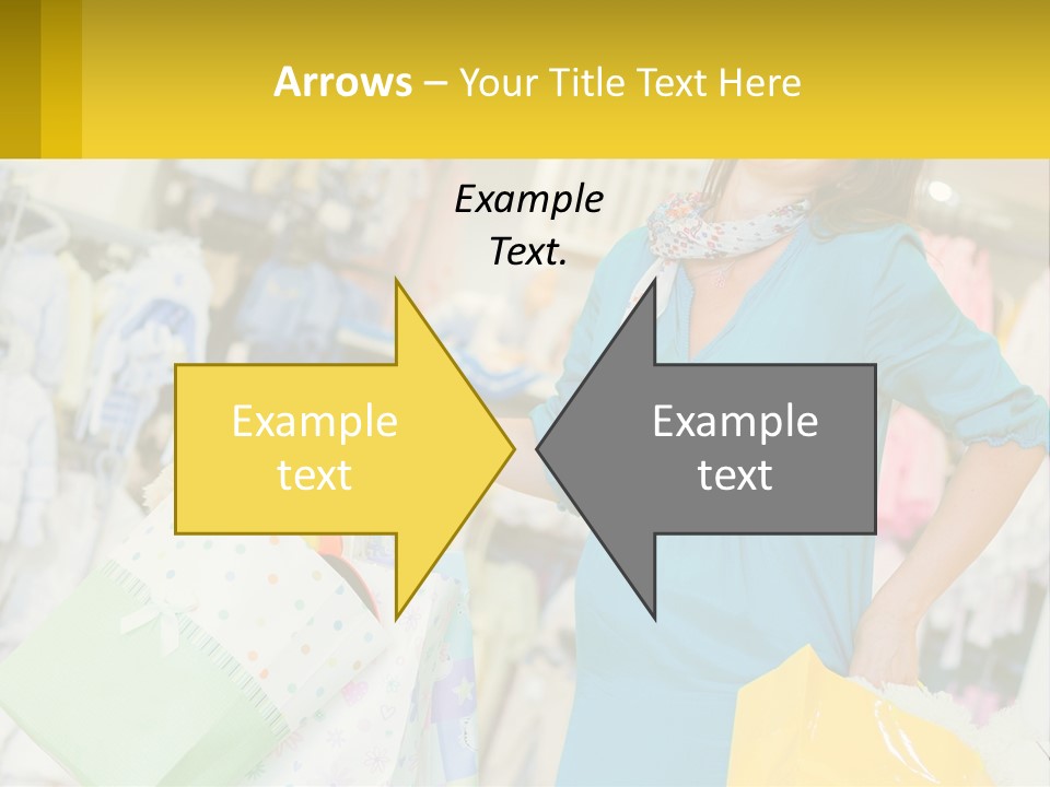 A Woman Holding Shopping Bags In A Store PowerPoint Template