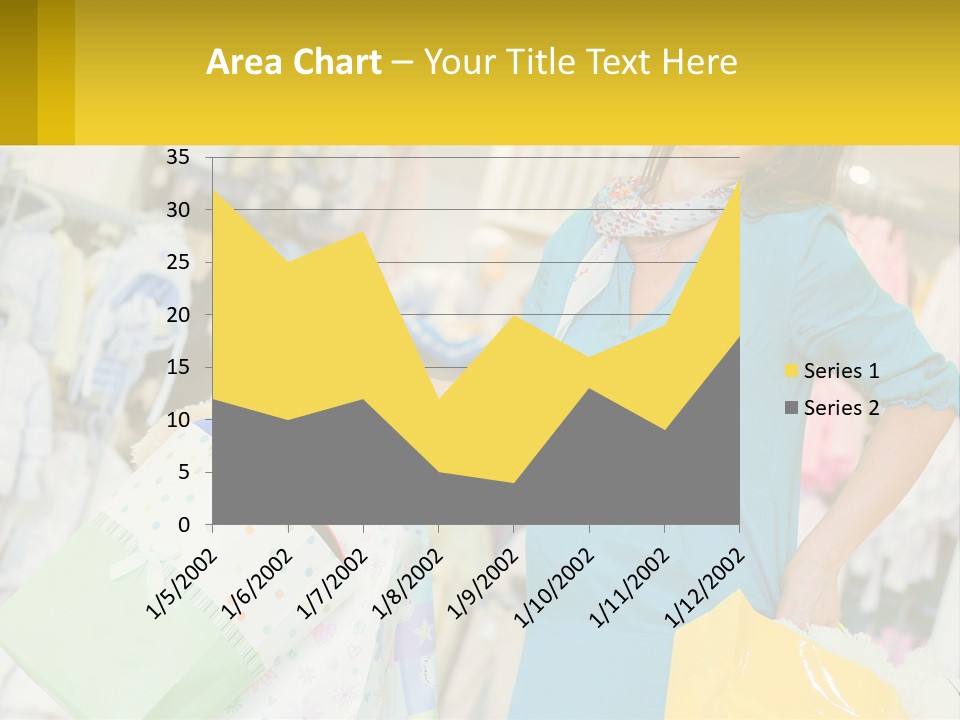 A Woman Holding Shopping Bags In A Store PowerPoint Template