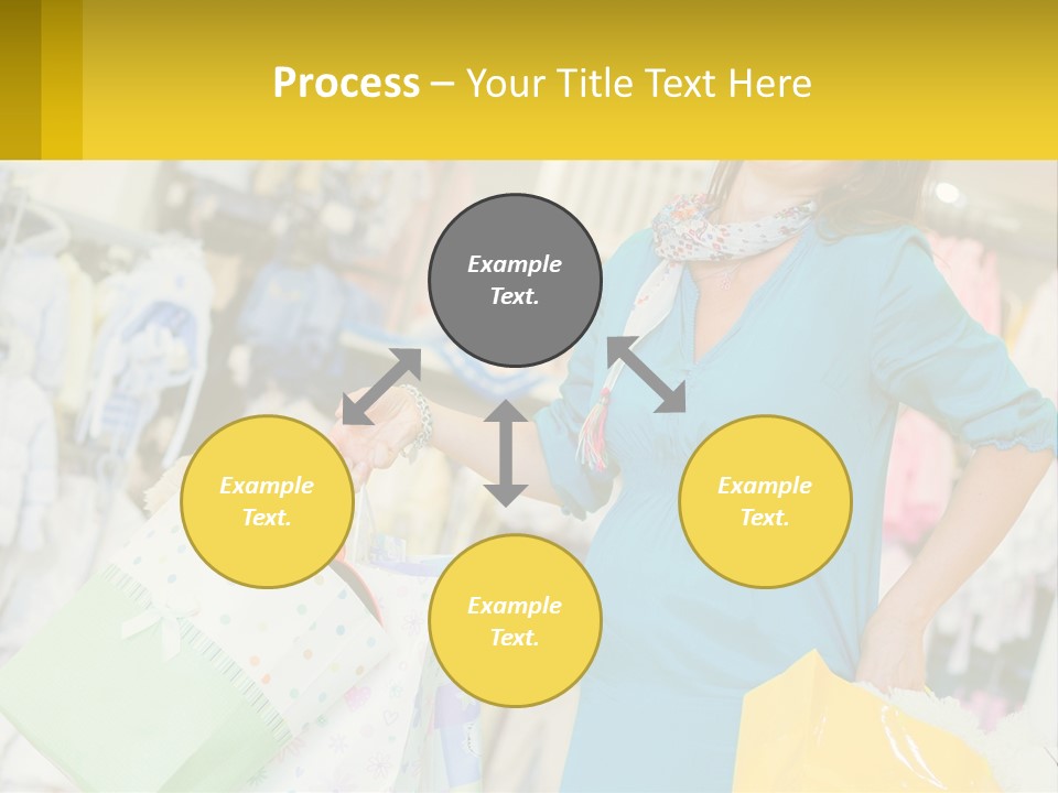 A Woman Holding Shopping Bags In A Store PowerPoint Template