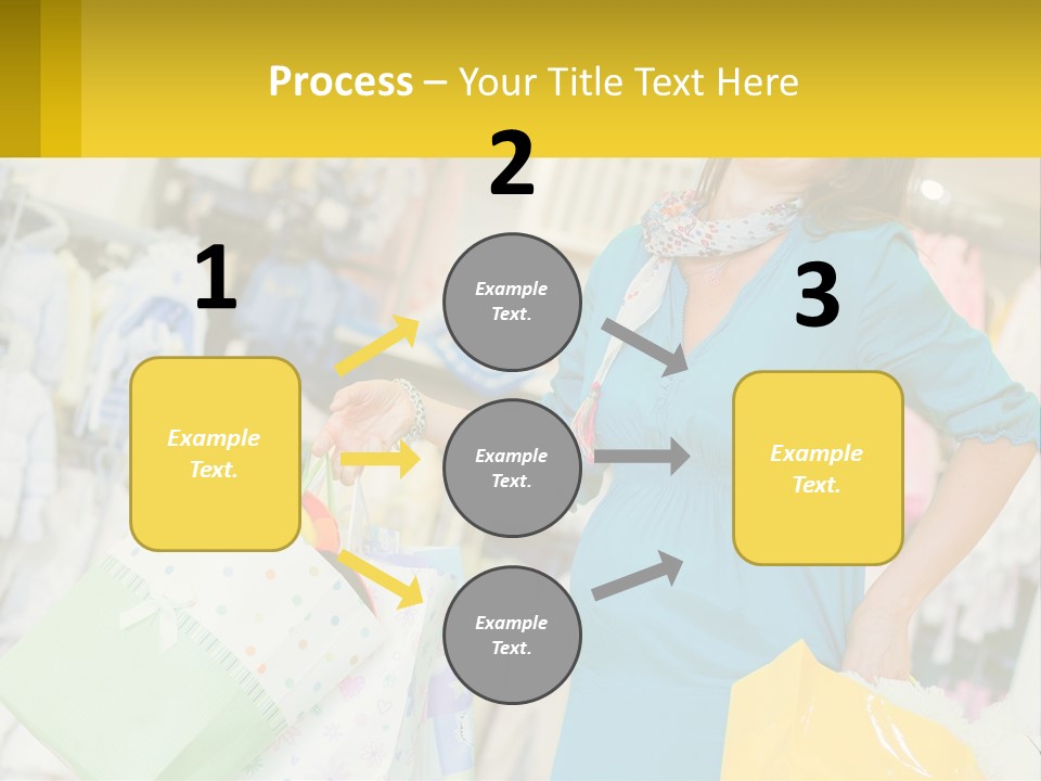 A Woman Holding Shopping Bags In A Store PowerPoint Template