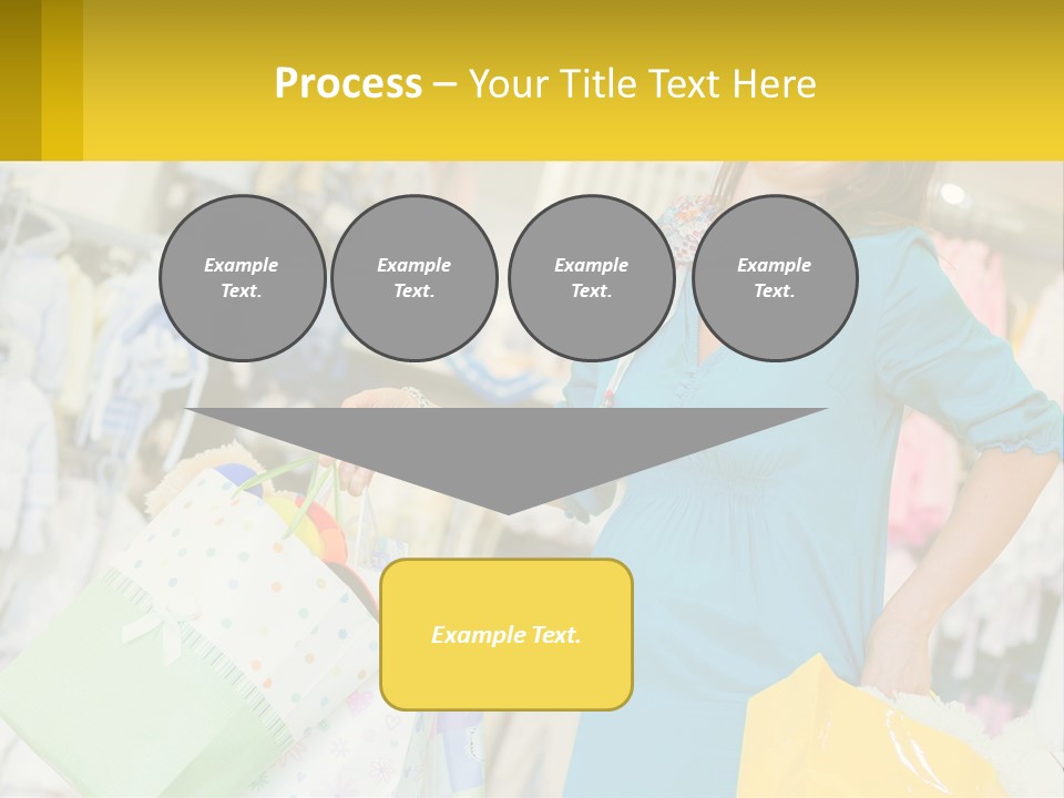 A Woman Holding Shopping Bags In A Store PowerPoint Template