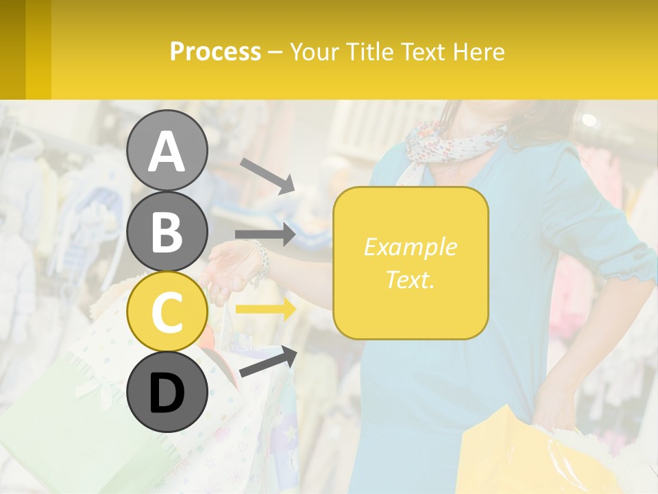 A Woman Holding Shopping Bags In A Store PowerPoint Template